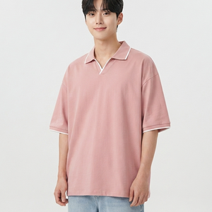 OEM Golf Polo Embroidery Logo Unisex High-quality <b>Combed</b> Cotton Polo Shirt Wholesales Anti-Wrinkle Pink Short Sleeve Polo Shirts - Product Image 1