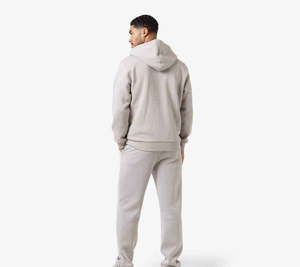 Ensemble de survêtement en coton de haute qualité pour homme, sweat-shirt à capuche et pantalon de jogging, fermeture éclair, 2 pièces - Product Image 2
