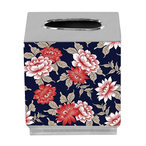 Cubierta de caja de pañuelos para cocina o comedor, servilletero de metal con textura Floral, decoración perfecta para el hogar - Product Image 4