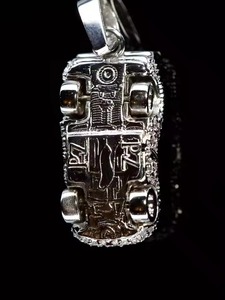 Pendentif en Argent Sterling 925 avec Diamant Moissanite, Breloque Voiture Sportive, Collier Hip Hop, Breloques de Mode Iced Out pour Hommes - Product Image 6