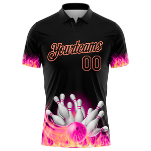Chemises de bowling à manches courtes imprimées sur mesure pour hommes et femmes, tenues d'équipe, uniformes sportifs - Product Image 1