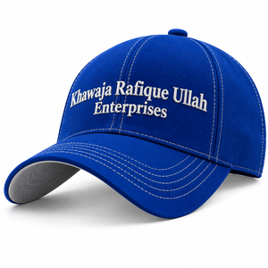 หมวกเบสบอลสีเบจ 6 แผง ยี่ห้อ Khawaja Rafique Ullah Enterprises ปักตัวอักษรด้านหน้า สไตล์ลำลอง หมวกแก๊ปทรงลำลองสีเบจ 6 แผง - Product Image 2