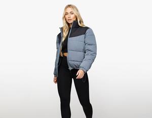 Blouson d'hiver matelassé personnalisé de haute qualité pour femme, chaud, respirant, à col montant, motif lettres, à capuche, style urbain - Product Image 6