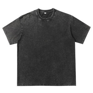 T-shirt décontracté pour homme, col rond, manches courtes, coupe classique, couleur unie vert foncé et gris foncé, tricoté, teint uni, design vierge - Product Image 2