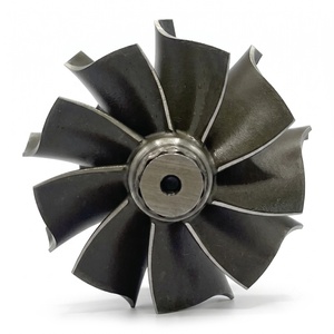 Rueda y Eje de Turbina para Turbocompresor TD06SL2, 54/61.5mm, 9 Aspas, Rodamiento de Bolas GMN, para Reparación o Reemplazo - Product Image 1