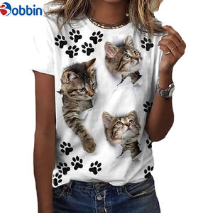 T-shirt ample à manches courtes pour femme, imprimé dessin animé amusant, motif graphique, grande taille, respirant, vêtements pas chers, sublimation - Product Image 1