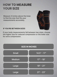 Genouillère de compression noire et orange tricotée respirante à enfiler universelle unisexe pour la protection sportive (basketball) - Product Image 3