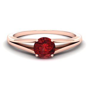 REYES Custom Round Cut 0.84Ct <b>Garnet</b> Gemstone <b>Ring</b> in 14K Solid IGI Certified Diamond Engagement <b>Rings</b> For Women Fine Jewelry - Product Image 6