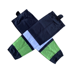 Green Striped Basketball <b>Leg</b> <b>Warmers</b> for Adults Knee High Breathable Spandex Polyester Knitted Sport Socks - Product Image 3