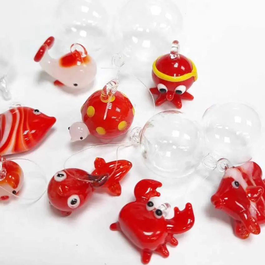 Anpassung Miniatur mund geblasen Handwerk Lampwork Glas Tier figur