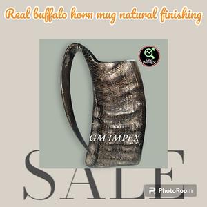 แก้วมักทรงแตรไวน์ไวกิ้งสไตล์ยุโรป100% แตรสำหรับดื่มแบบขัดเงาควาย - Product Image 4