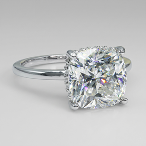 High Quality 925 Sterling <b>Silver</b> 14K Gold Plated Romantic Engagement Radiant Cut <b>Solitaire</b> Cubic Zirconia CZ Promise <b>Ring</b> - Product Image 5