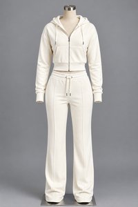 <b>Women</b> Casual Elegant Crystal Velour Winter Outfit Breathable Heavy <b>Velvet</b> Print Hoodie Matching <b>Joggers</b> Premium Fashion - Product Image 1