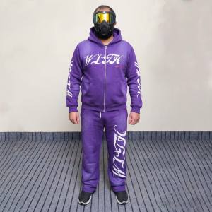 Conjunto Deportivo de Sudadera con Capucha y Pantalones Jogger para Hombre, Talla Grande, Invierno, Estampado Gráfico Naranja, 100% Algodón, Estilo Hip Hop, Ropa Urbana Informal - Product Image 1