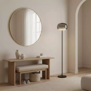 Lampes <span class=keywords><strong>sur</strong></span> <span class=keywords><strong>pied</strong></span> de style moderne du milieu du siècle pour salon, <span class=keywords><strong>lampe</strong></span> <span class=keywords><strong>sur</strong></span> <span class=keywords><strong>pied</strong></span> en forme de champignon avec abat-jour en verre orange, <span class=keywords><strong>lampe</strong></span> de lecture, éclairage d'ambiance - Product Image 5