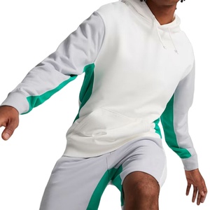 Pantalones cortos con capucha y cordón con bolsillo de canguro para hombre, chándal de alta calidad de lana de algodón 100% - Product Image 2