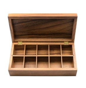 Decorative Wooden <b>Tea</b> Storage <b>Box</b> for <b>Tea</b> Bags Herbal Blends Kitchen Counters and Organized Beverage Collections - Product Image 6