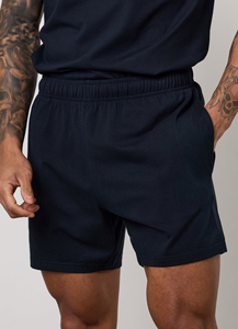 Shorts de sport décontractés personnalisables pour hommes, 100 % polyester molletonné, entrejambe de 5 pouces, couleur unie, anti-plis, service OEM - Product Image 3