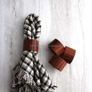 Stylish <b>wooden</b> <b>napkin</b> <b>ring</b> with minimalist design for modern contemporary dining settings parties restaurants or catering - Product Image 4