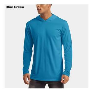T-shirt à manches longues de haute qualité pour hommes, 100% coton, vêtements unis, mode masculine, respirant, col rond, chemises à manches longues pour hommes - Product Image 3