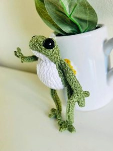 Offre Spéciale – Poupées Animaux au Crochet Faites Main, Adorables Jouets en Peluche Tricotés, Mini Grenouille, Crabe, Chien au Crochet pour Bébés – Idéal Cadeau - Product Image 3