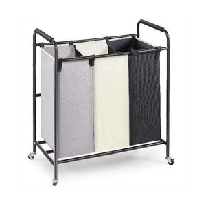 Carrito Organizador de Ropa Sucia de 3 Secciones con Bolsas Extraíbles, Gran Capacidad, Tela Oxford, Organizador de Lavandería Moderno - Product Image 5