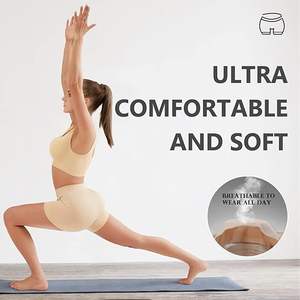 Custom Women's <b>Compression</b> Laggies Gym Yoga Wear Spandex Fabric Anti-Exposure Elastic Waist Fitted Full Length Sports Shorts - Product Image 6