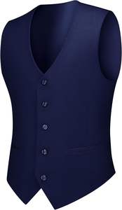 Costume de bureau 3 pièces pour hommes, bleu marine, style smoking, veste, pantalon et blazer, sur mesure, OEM, vente chaude - Product Image 2