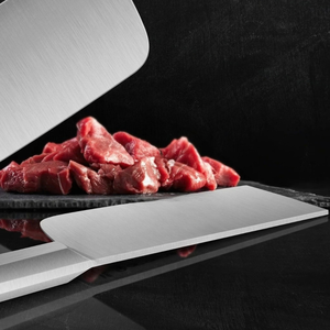 Cuchillo de Carnicero PK-SS-S M de Alta Resistencia, Hoja de Acero Inoxidable Plateada, Mango Plateado, Cuchillo Ancho para Cortar Carne en la Cocina - Product Image 3