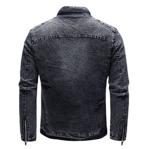 Chaqueta vaquera oversize para hombre, corte ancho, estilo relajado, tela de algodón transpirable, chaqueta moderna informal para el trabajo. - Product Image 5