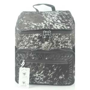 Sac à dos décontracté unisexe en cuir de vachette véritable fait main de style bohème avec fermeture éclair imperméable - Product Image 4