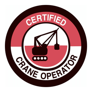 Brady Certified Crane Operator Hard Hat <b>Labels</b> Durable Adhesive 2 in Dia Safety ID - Product Image 3