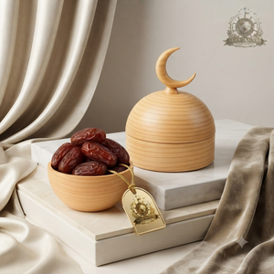 Bol en métal finition cuivre de qualité supérieure avec dattes fraîches – Centre de table moderne pour repas et service festifs - Product Image 2