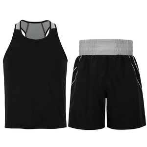 Ensemble débardeur et short gris pour femme, respirant, anti-transpiration, séchage rapide, vêtements de sport MMA, coupe classique - Product Image 2
