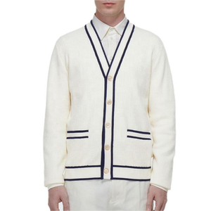 Cardigan Homme Double Boutonnage Personnalisable en Nylon/Coton, Manches Longues, Respirant, Séchage Rapide, avec Broderie Frontale – Meilleures Ventes - Product Image 2