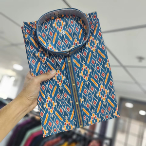 Conjunto de Kurta y Pijama de Seda Satinada Premium para Hombre con Bordado Pintex – Ropa Festiva y para Bodas - Product Image 1