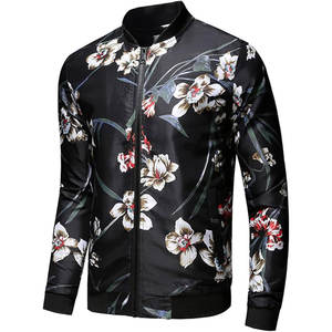 Chaqueta Casual Estampada, Ligera y Moderna, con Cierre, Cortavientos, Estilo Urbano para Actividades al Aire Libre - Product Image 1