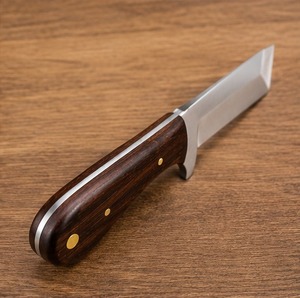 Cuchillo de Acero al Carbono Forjado a Mano con Hoja Fija, Borde Afilado, Mango de Madera Duradero, Herramienta de Corte Resistente para Uso Exterior - Product Image 5