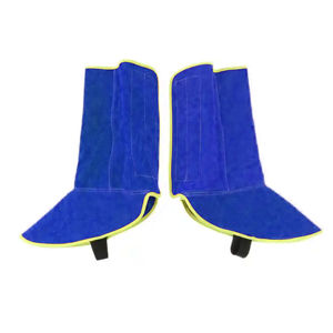 ผ้าคลุมรองเท้ากันไฟ ป้องกันเท้าสำหรับงานเชื่อม หนังวัวแท้ หนังกลับ งานหนัก สำหรับอุตสาหกรรม ความปลอดภัย ดับเพลิง ก่อสร้าง - Product Image 1