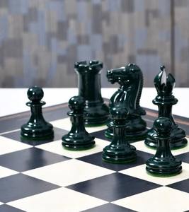 Juego de ajedrez Staunton vintage premium, pintado a mano, de madera de boj, altura del rey 4.5 pulgadas, al mejor precio. - Product Image 2