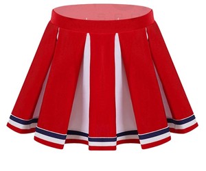 Adult Cheerleading Uniform Sleeveless Red White Blue Color Blocked Performance <b>Top</b> - Product Image 2