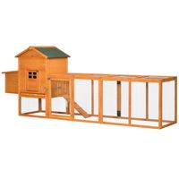 Poulailler extérieur extra large de type A avec plateau amovible pour poulets et cailles de jardin
