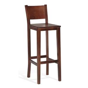 Tabouret de bar en teck américain, fabriqué en Indonésie, meubles en bois massif - Product Image 1