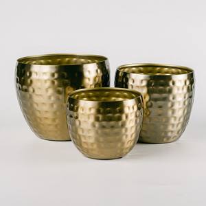 Vase à fleurs en métal empilable de style moderne et luxueux |   Vase décoratif de sol en or et bronze dégradé nordique pour la maison, l'hôtel, les mariages - Product Image 2