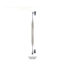Râpe à os Miller chirurgicale dentaire double extrémité en acier inoxydable, instruments parodontaux - Product Image 3