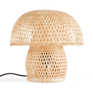 Lampe de table en bambou naturel tissé pour la décoration de la maison, de la chambre à coucher, du salon et l'éclairage intérieur - Product Image 3