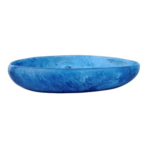 Meilleures ventes - Bol et plateau décoratifs en résine polie, écologiques, lavables au lave-vaisselle, faits à la main, bleus, pour les fêtes, fabriqués en Inde - Product Image 1