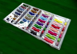 ชุดเย็บปักถักร้อย AA0276 ชุดด้ายปักผ้าฝ้าย 40 สี สำหรับงานเย็บปักถักร้อยและงานฝีมือ - Product Image 2