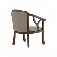 NUHOOM-BASIC Fauteuils de loisirs rembourrés en bois massif, style mi-siècle, durables, pour salon, chambre, bureau à domicile, hôtel, villa