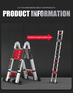 Échelle de marche en Aluminium, extension pliante de loft, échelle de marche télescopique à <span class=keywords><strong>double</strong></span> usage - Product Image 3